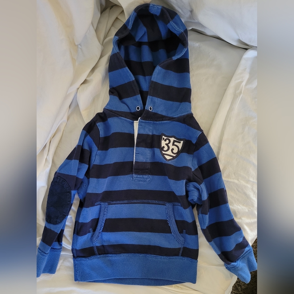 Crewcuts Blue striped hoodie